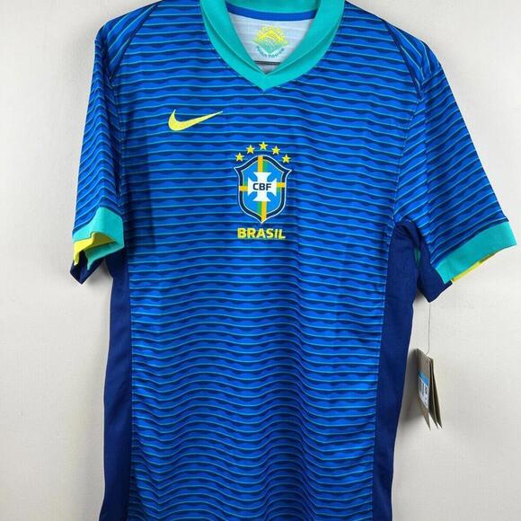Nike Brazil CBF 2024 Away Jersey Blue Wave Dri-FIT Men’s Medium M World Cup NWT - Picture 1 of 9